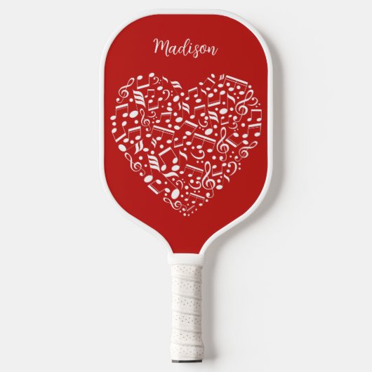 Individuelle Name und Farbe des Herzens Pickleball Schläger (Vorderseite)
