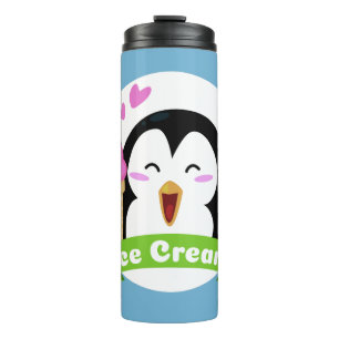 individuelle Name und Farbe Eiscreme Pinguin-Wäsc Thermosbecher