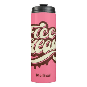 Individuelle Name und Farbe Eiscreme Thermosbecher