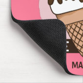 Individuelle Name und Farbe Ice Creme Lover Mousep Mousepad (Ecke)