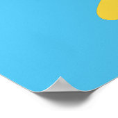 Individuelle Name und Farbe niedliche Pinguinplaka Poster (Ecke)