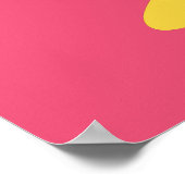 Individuelle Name und Farbe niedliche Pinguinplaka Poster (Ecke)