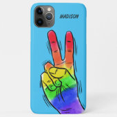 Individuelle Name und Farbe Rainbow Case-Mate iPhone Hülle (Rückseite)