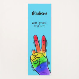 Individuelle Name und Farbe Rainbow Peace Yoga mat Yogamatte
