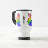 Individuelle Name und Farbe Rainbow Tasse (Vorderseite Links)