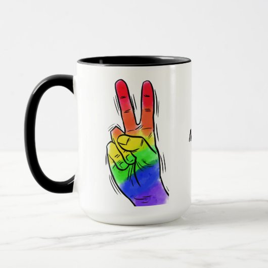 Individuelle Name und Farbe Rainbow Tasse (Links)