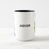 Individuelle Name und Farbe Rainbow Tasse (Zentrum)