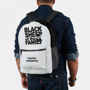 Individuelle Name und Farbe "Schwarzes Schaf" Bedruckter Rucksack