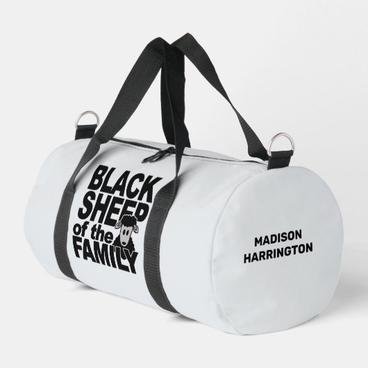 Individuelle Name und Farbe "Schwarzes Schaf" Duffle Bag (Linke Seite)