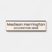 Individuelle Name und Farbe Türschild (Vorderseite )