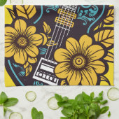 Individuelle Name und Farbe Ukulele Geschirrtuch (Gefaltet)