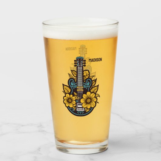 Individuelle Name und Farbe Ukulele Glas (Rückseite (gefüllt))