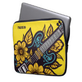 Individuelle Name und Farbe Ukulele Laptopschutzhülle (Vorderseite Links)