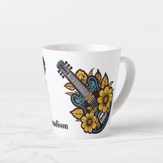 Individuelle Name und Farbe Ukulele Milchtasse (Rechte Ecke)