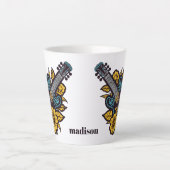 Individuelle Name und Farbe Ukulele Milchtasse (Vorderseite)