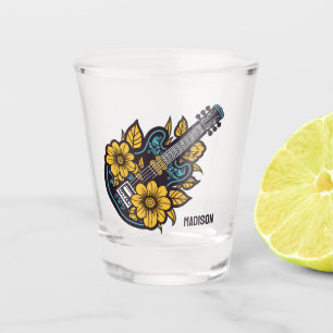 Individuelle Name und Farbe Ukulele Schnapsglas