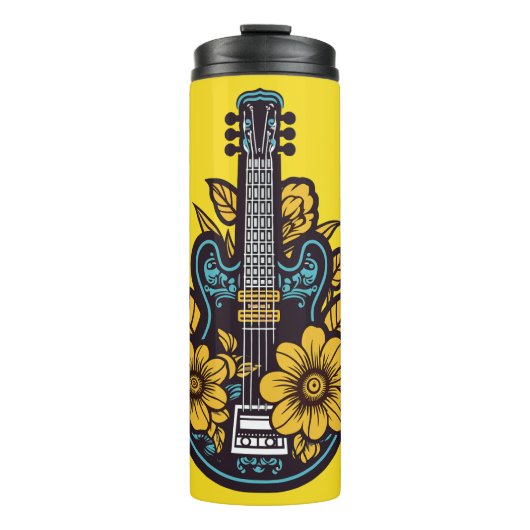 Individuelle Name und Farbe Ukulele Thermosbecher (Vorderseite)