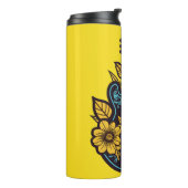 Individuelle Name und Farbe Ukulele Thermosbecher (Nach links gedreht)
