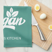 Individuelle Name und Farbe Vegan Geschirrtuch (Viertel Falte)