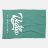 Individuelle Name und Farbe Vegan Geschirrtuch (Horizontal)