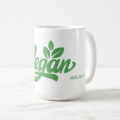 Individuelle Name und Farbe Vegan Kaffeetasse (VorderseiteRechts)