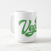 Individuelle Name und Farbe Vegan Kaffeetasse (Vorderseite Links)