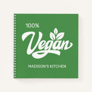 Individuelle Name und Farbe Vegan Notizblock