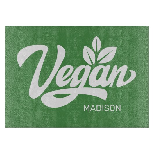 Individuelle Name und Farbe Vegan Schneidebrett (Vorderseite)