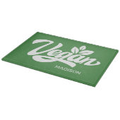 Individuelle Name und Farbe Vegan Schneidebrett (Ecke)