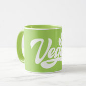 Individuelle Name und Farbe Vegan Tasse (Vorderseite Links)