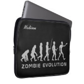 individuelle Name und Farbe Zombie Evolution Ärmel Laptopschutzhülle (Vorne Rechts)