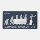 Individuelle Name und Farbe Zombie Evolution Handt Schreibtischunterlage (Tastatur & Maus)