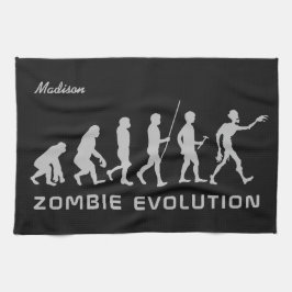 Individuelle Name und Farbe Zombie Evolution Küche Geschirrtuch