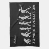 Individuelle Name und Farbe Zombie Evolution Küche Geschirrtuch (Vertikal)