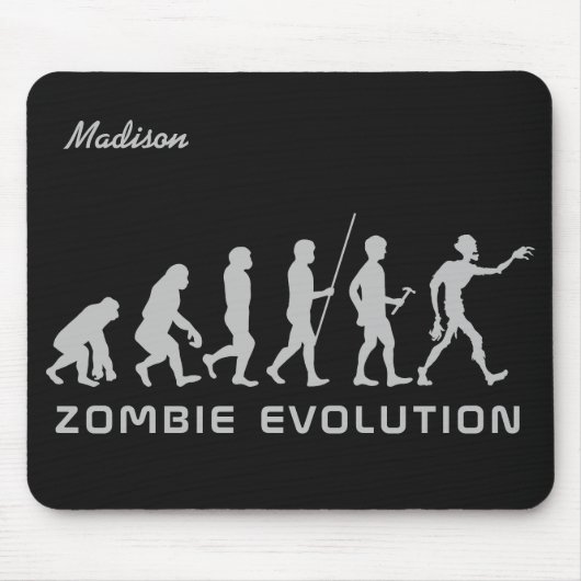 Individuelle Name und Farbe Zombie Evolution Mouse Mousepad (Vorne)