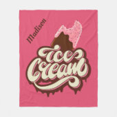 Individuelle Name- und Farbeis Cremedecke Fleecedecke (Vorderseite)