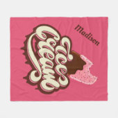 Individuelle Name- und Farbeis Cremedecke Fleecedecke (Vorderseite (Horizontal))