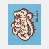 Individuelle Name- und Farbeis Cremedecke Fleecedecke (Vorderseite)