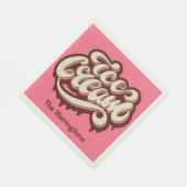 Individuelle Name- und Farbeis-Papierservietten Serviette (Ecke)