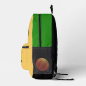 Individuelle Name- und Farbenspiel Basketball Bedruckter Rucksack (Rechts)