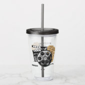 Individuelle Name- und Farbfilm Acryltrinkbecher (Vorderseite)