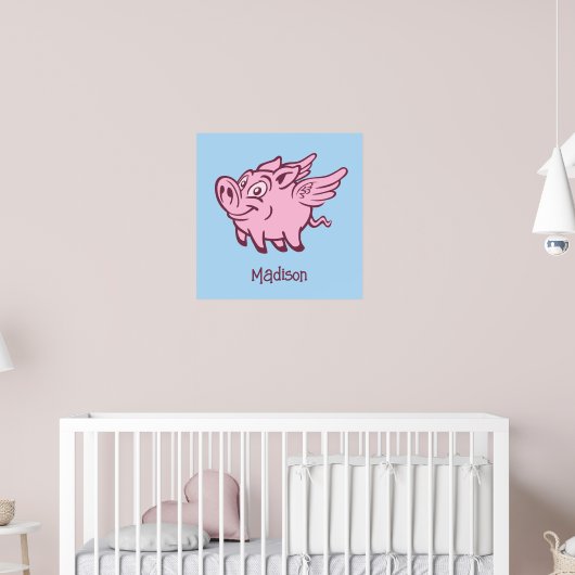 Individuelle Name- und Farbfliege Poster (Kinderzimmer 2)