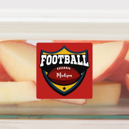 Individuelle Name- und Farbfußballlogo Etiketten (Befestigt)