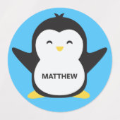 Individuelle Name und Farbpinguin Etiketten (Design 1)
