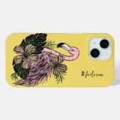 Individuelle Name und Farbrosa Flamingo Case-Mate iPhone Hülle (Rückseite (Horizontal))