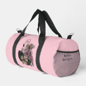 Individuelle Name und Farbrosa Flamingo Duffle Bag (Rechte Ecke)