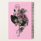 Individuelle Name und Farbrosa Flamingo Notizblock (Rückseite)