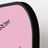 Individuelle Name und Farbrosa Flamingo Pickleball Schläger (Linke Seite)