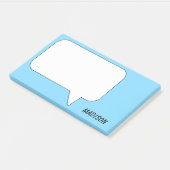 Individuelle Name- und Farbsprechblase Post-it Klebezettel (angewinkelt)