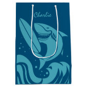 Individuelle Name- und Farbsurfbeutel Mittlere Geschenktüte (Rückseite)